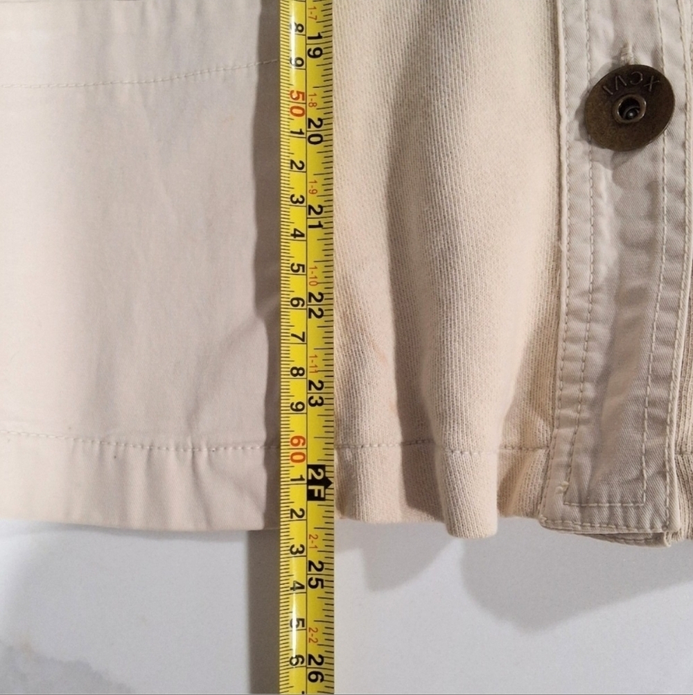 XCVI~Chic Womens~Cream~Hooded Jacket~Detachable Hood~Lightweight Cotton~SMALL - Picture 7 of 10